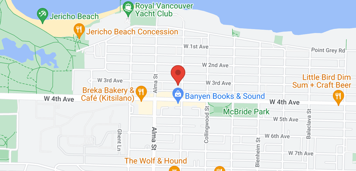 map of 3616 W 3RD AVENUE